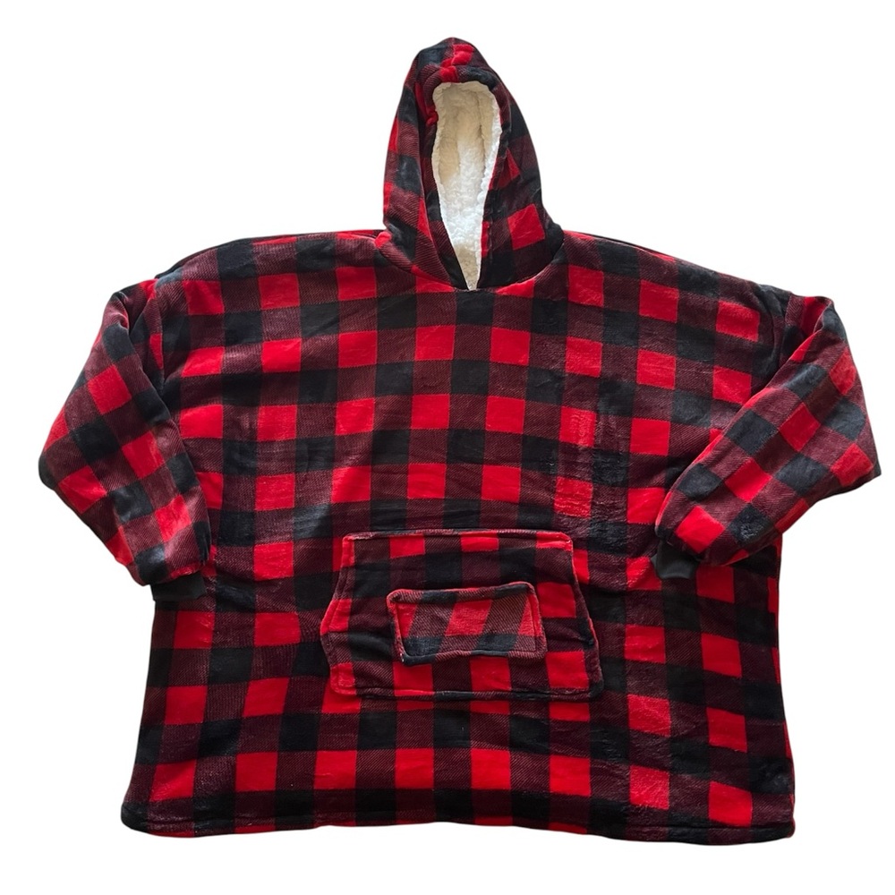 OCTROT PLAID SUPER WARM BLANKET HOODIE - Picture 2 of 8